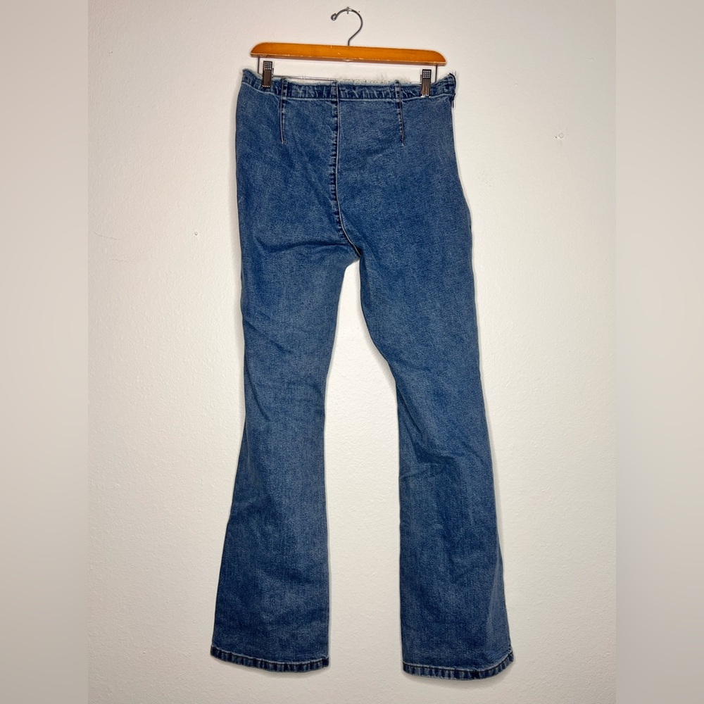 Superdown Blue Flare Wide Leg Jeans - Picture 3 of 4